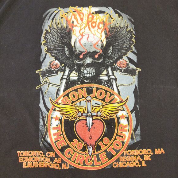 Bon Jovi The Circle North America Tour Mens Adult Large L Rock T-Shirt Graphic - Picture 8 of 9